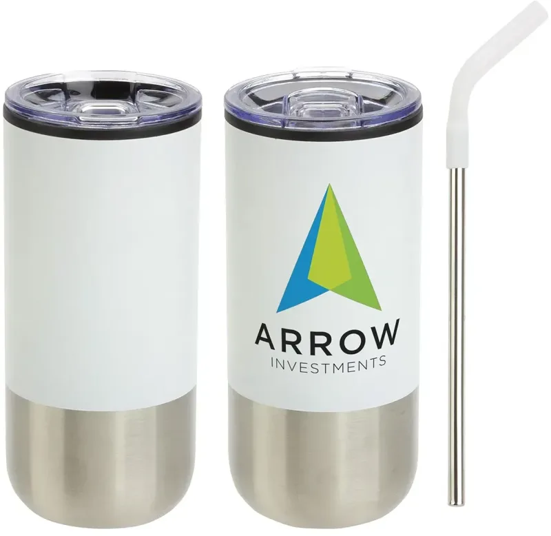 Custom Stainless Steel/Tritan Tumbler with Straw - 16 oz. — view 9