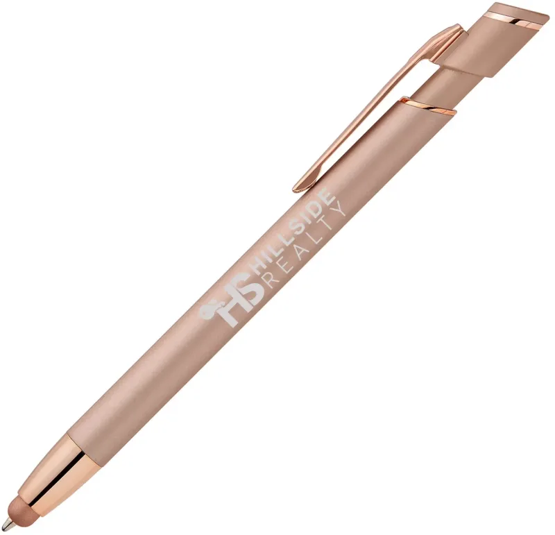 Pacific Softy Monochrome Metallic Pen w/ Stylus — view 4