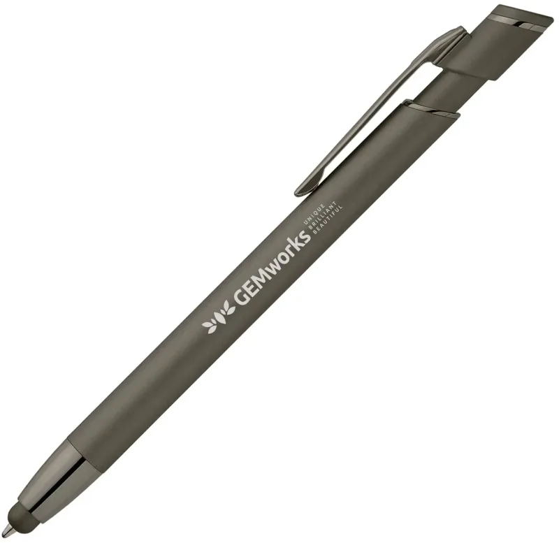 Pacific Softy Monochrome Metallic Pen w/ Stylus — view 5