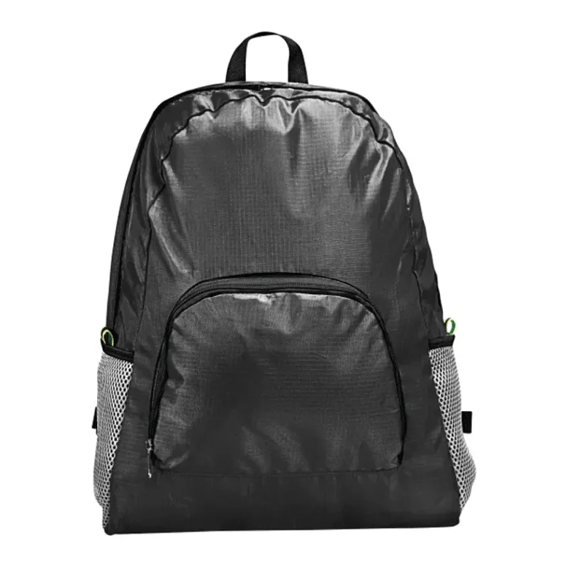 Custom Foldable Backpack with Zipper Compartments — view 2