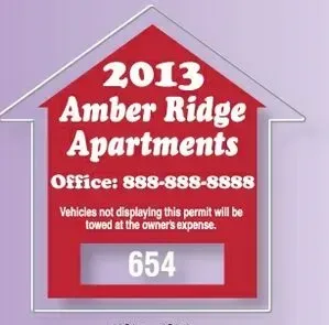 Parking Permit-House (Static Stick Vinyl, Face Application) — view 2