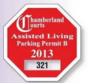 Parking Permit-Octagon (Clear Polyester, Face Adhesive) β view 1