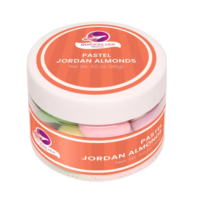 Pastel Jordan Almonds in a Jar — view 2
