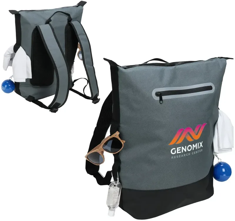 Custom Insulated Cooler Backpack - Personalized Logo Branded Bag — view 7