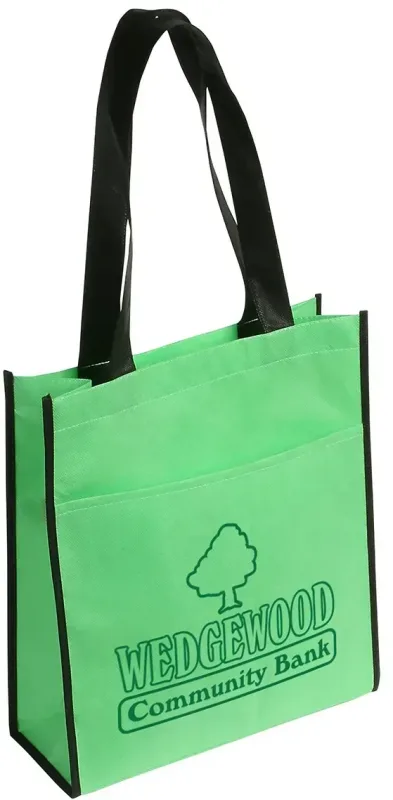 Peak Non-Woven Tote Bag with Pocket — view 10