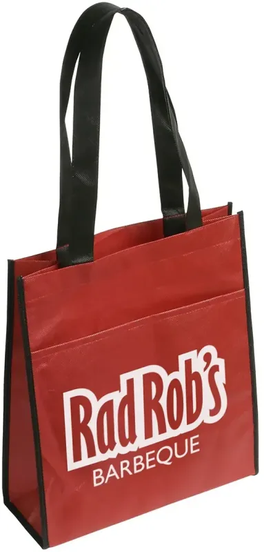 Peak Non-Woven Tote Bag with Pocket — view 5