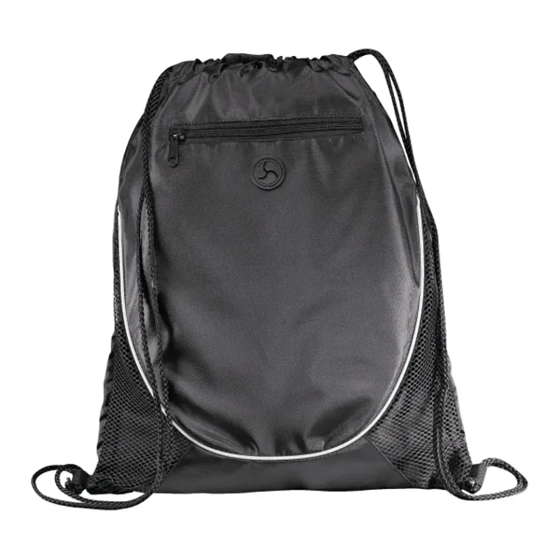 Custom Peek Drawstring Bag with Earbud Port — view 2
