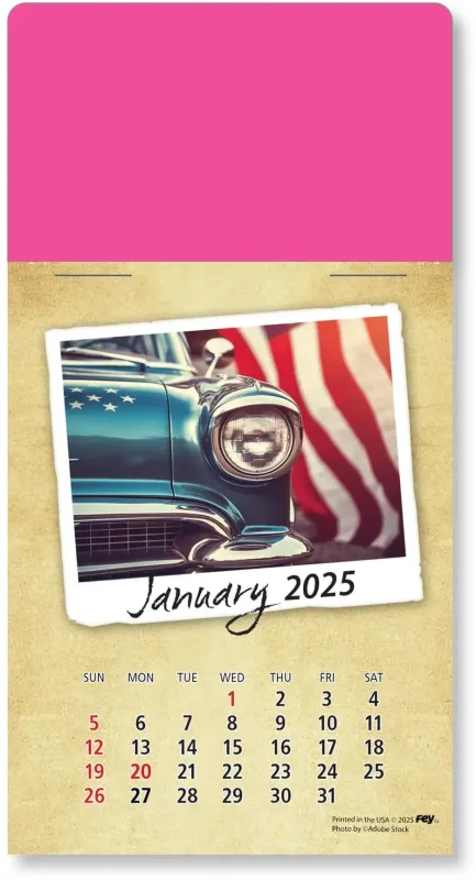 Personalized Classic Cars Peel-N-Stick Calendar Pad — view 12