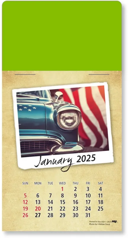 Personalized Classic Cars Peel-N-Stick Calendar Pad — view 14