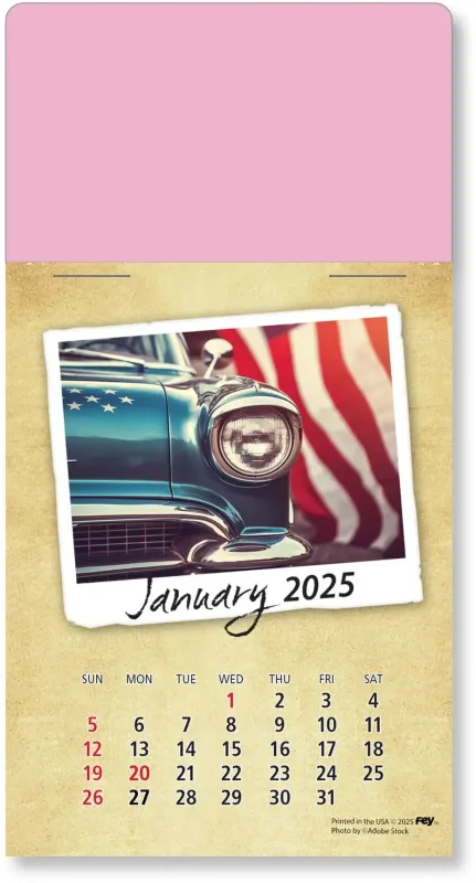 Personalized Classic Cars Peel-N-Stick Calendar Pad — view 15