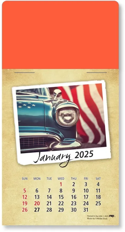 Personalized Classic Cars Peel-N-Stick Calendar Pad — view 2