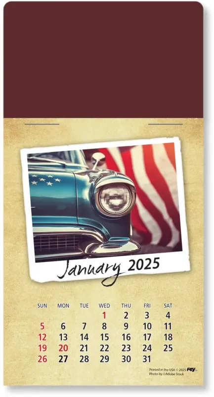 Personalized Classic Cars Peel-N-Stick Calendar Pad — view 28
