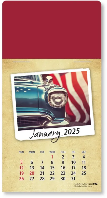 Personalized Classic Cars Peel-N-Stick Calendar Pad — view 30