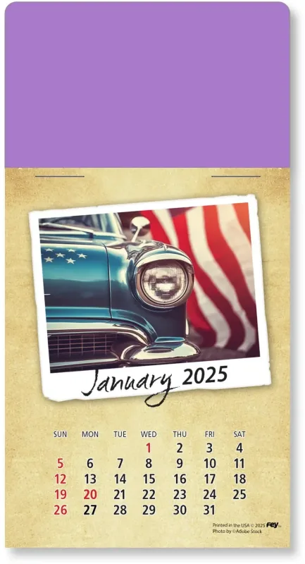 Personalized Classic Cars Peel-N-Stick Calendar Pad — view 34