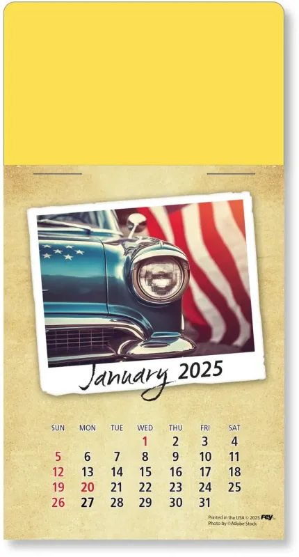 Personalized Classic Cars Peel-N-Stick Calendar Pad — view 36