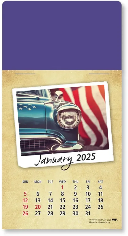 Personalized Classic Cars Peel-N-Stick Calendar Pad — view 40