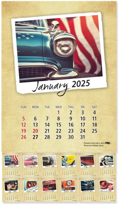 Personalized Classic Cars Peel-N-Stick Calendar Pad — view 42
