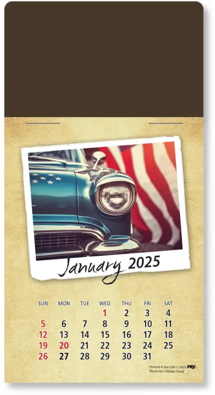 Personalized Classic Cars Peel-N-Stick Calendar Pad — view 46