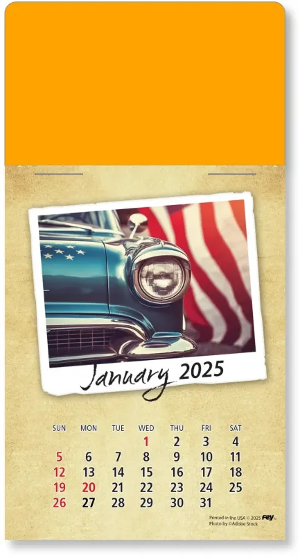 Personalized Classic Cars Peel-N-Stick Calendar Pad — view 50