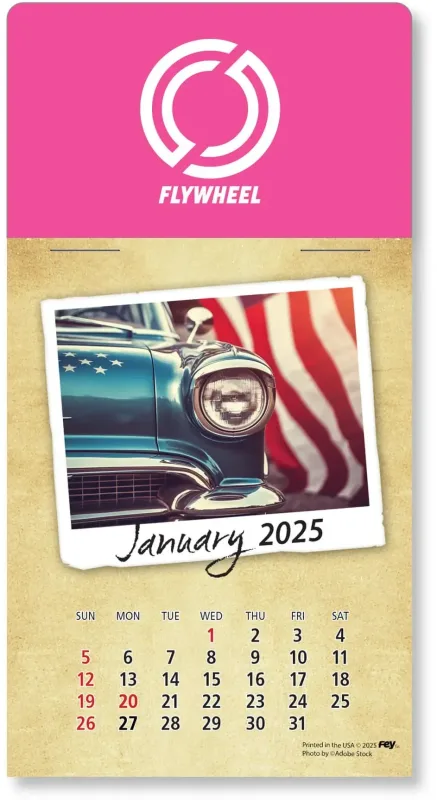 Personalized Classic Cars Peel-N-Stick Calendar Pad — view 6