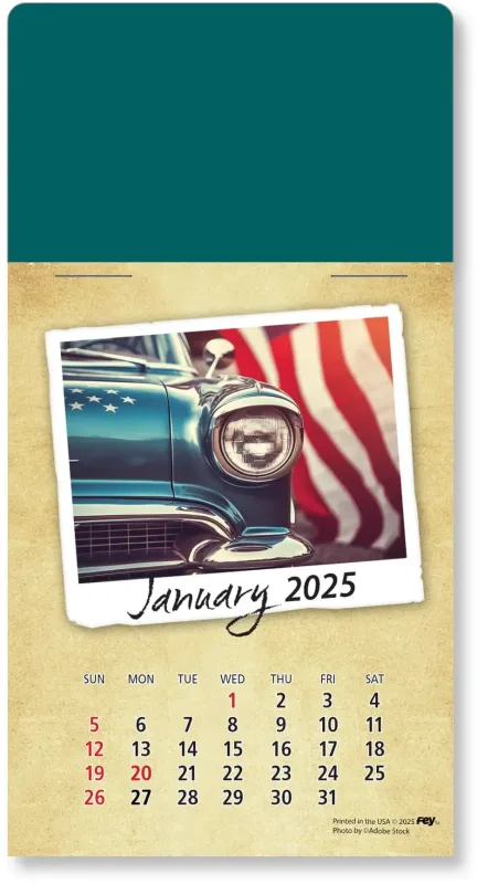 Personalized Classic Cars Peel-N-Stick Calendar Pad — view 7
