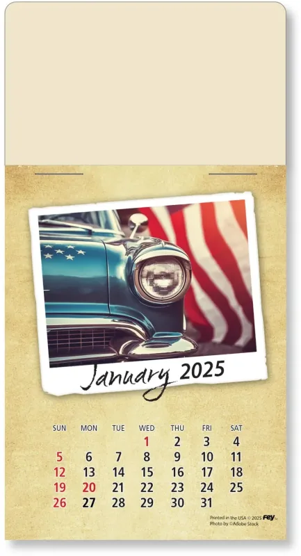 Personalized Classic Cars Peel-N-Stick Calendar Pad — view 9