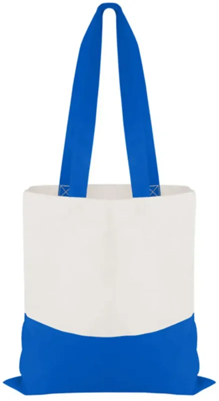 Personalized Flat Tote with Colored Accent Handles — view 3
