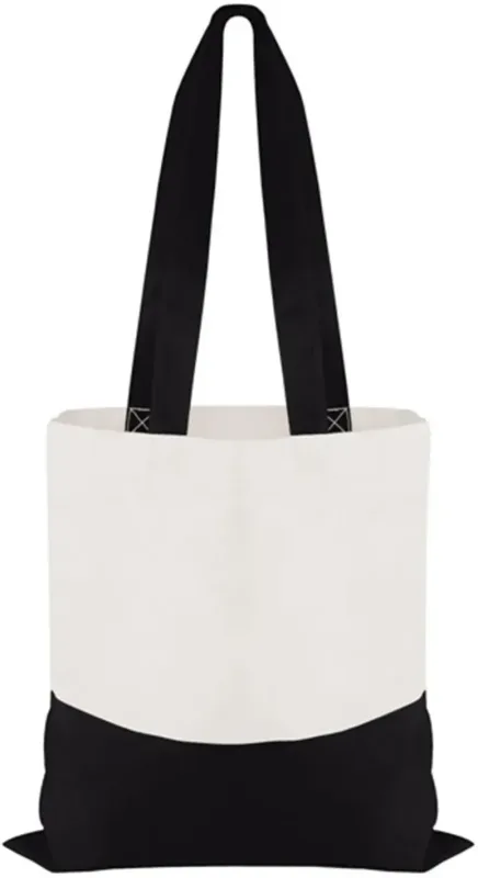 Personalized Flat Tote with Colored Accent Handles — view 5