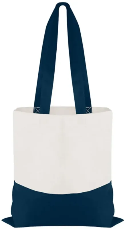 Personalized Flat Tote with Colored Accent Handles — view 6