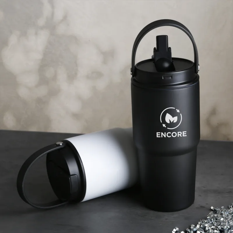 Phoenix Recycled Stainless Steel Flip Straw Tumbler — view 2