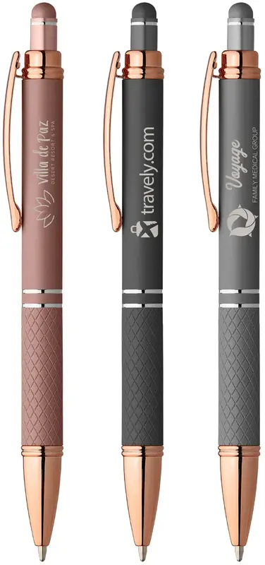Phoenix Softy Rose Gold Metallic Pen w/ Stylus 