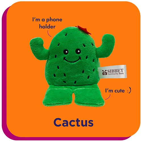 Phone Pals™ Weighted Plush Phone Holder - Cactus — view 3