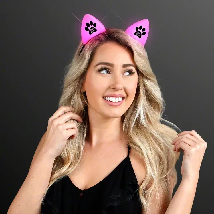 Pink Cat Ears Headband — view 2