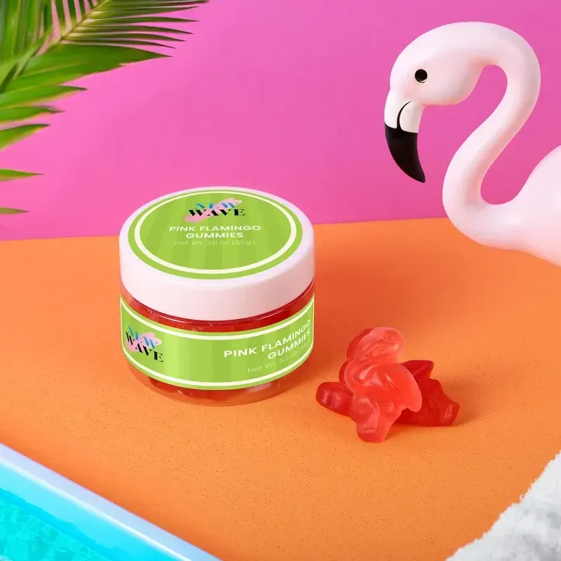 Pink Flamingo Gummies in Jars