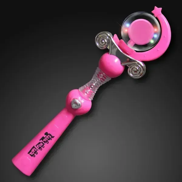 Pink LED Spinning Princess Wands