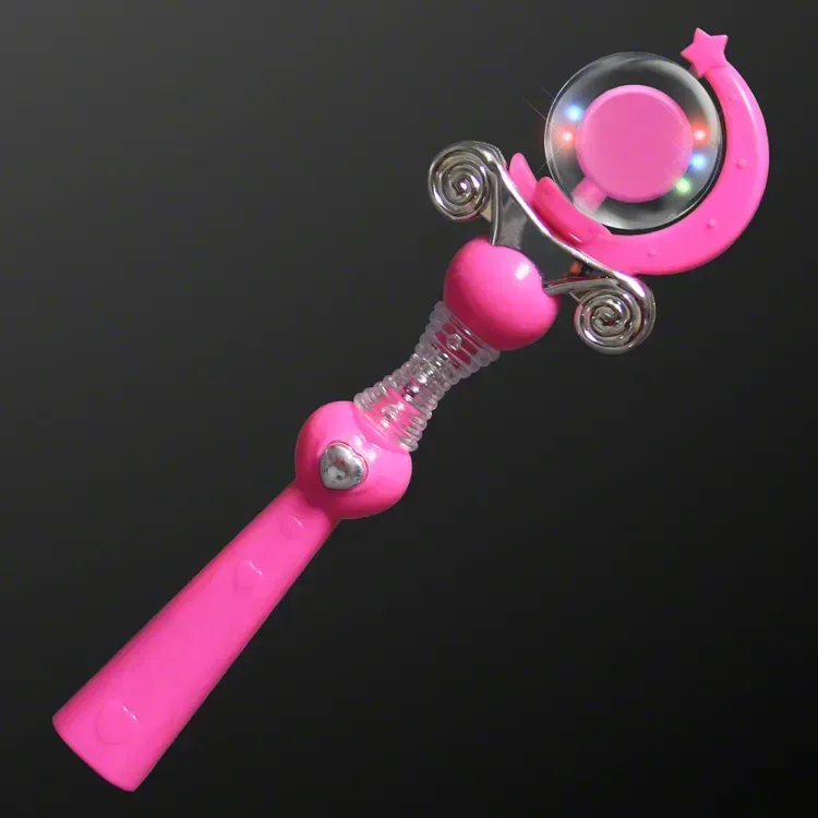 Pink LED Spinning Princess Wands — view 2