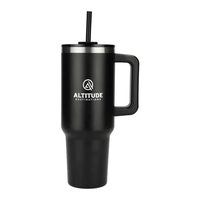 Pinnacle 40 oz Vacuum Insulated Eco-Friendly Travel Tumbler With Straw — view 12