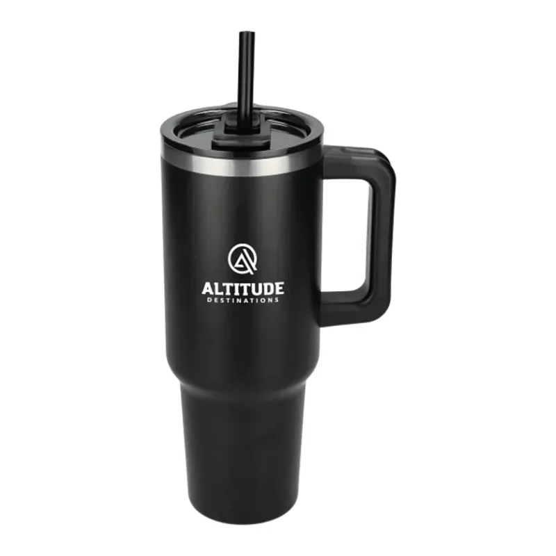 Pinnacle 40 oz Vacuum Insulated Eco-Friendly Travel Tumbler With Straw — view 21