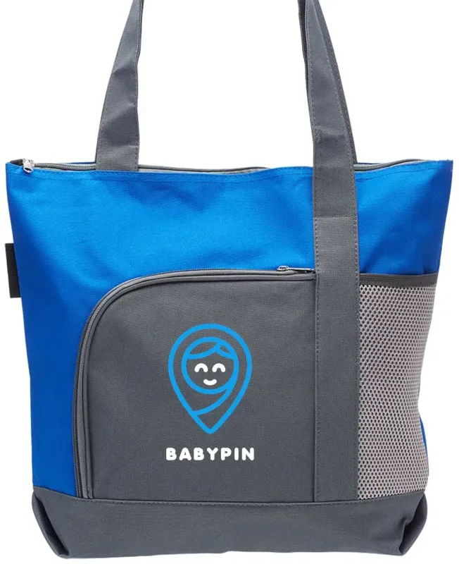 Custom Pioneer Two-tone Tote Bags with 2 Color Imprint — view 2