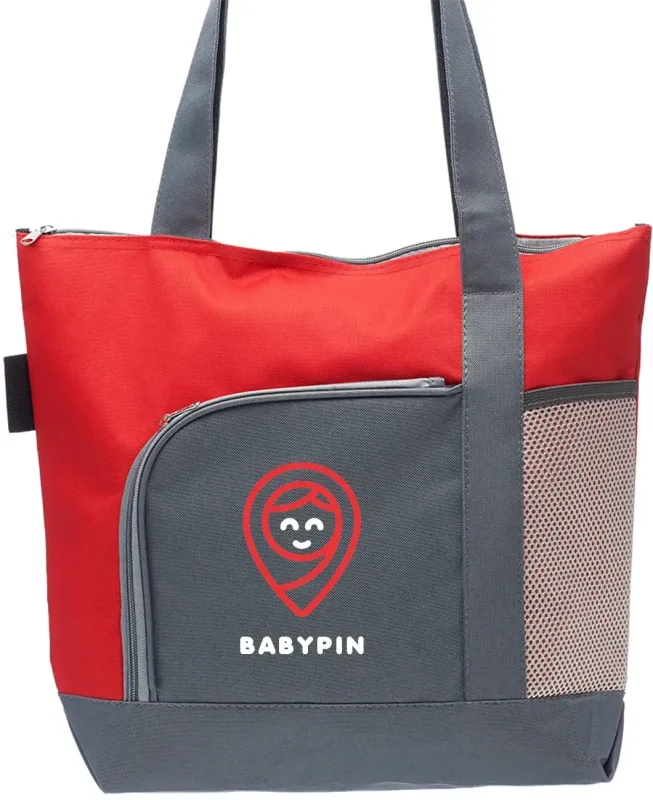 Custom Pioneer Two-tone Tote Bags with 2 Color Imprint — view 3
