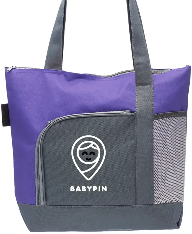 Custom Pioneer Two-tone Tote Bags with 2 Color Imprint — view 4