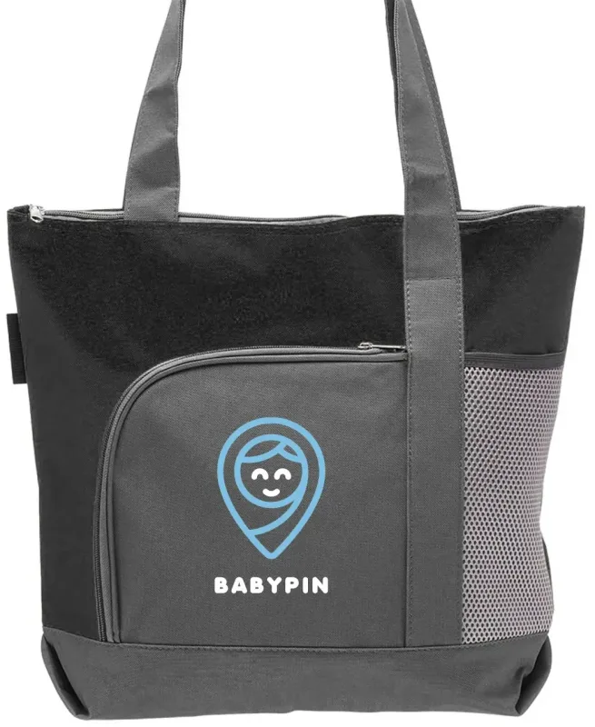 Custom Pioneer Two-tone Tote Bags with 2 Color Imprint — view 5