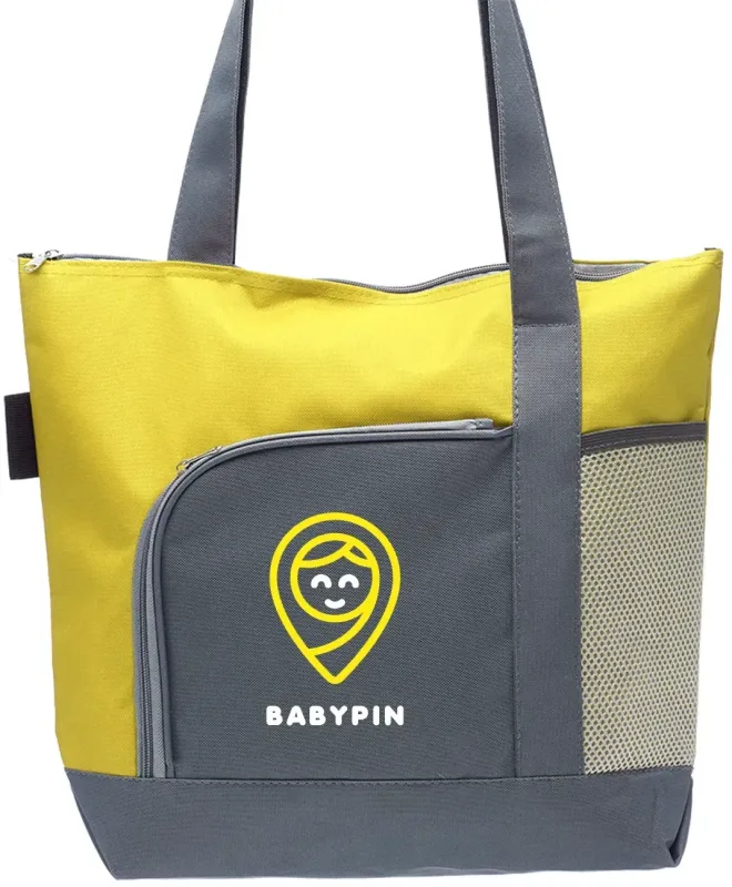 Custom Pioneer Two-tone Tote Bags with 2 Color Imprint — view 6