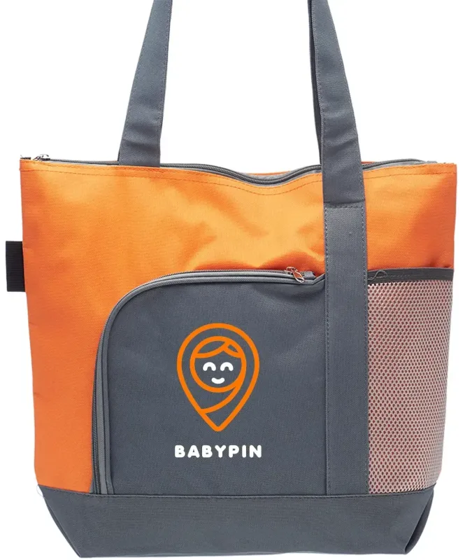 Custom Pioneer Two-tone Tote Bags with 2 Color Imprint — view 8