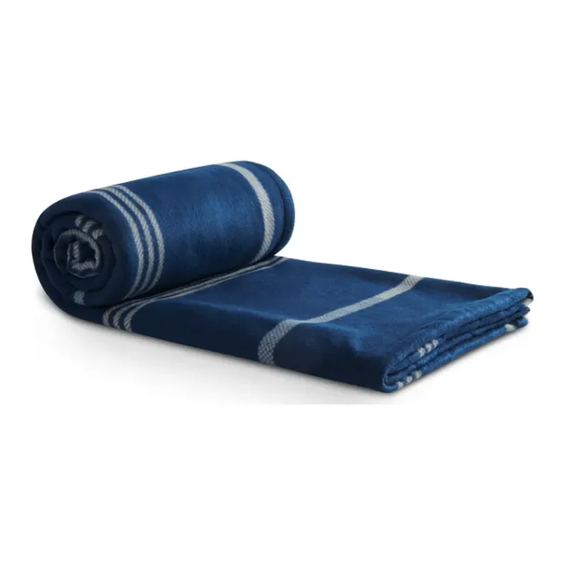 Custom Embroidered Plaid Fleece Sherpa Blanket - 50" x 60" — view 2