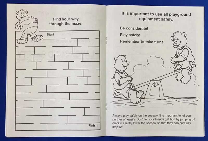 Play It Safe On The Playground Coloring Book β view 1
