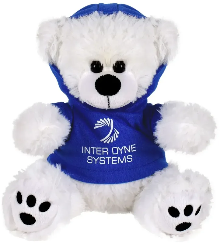 Plush Bear w/ Embroidered Paws and Hoodie — view 6