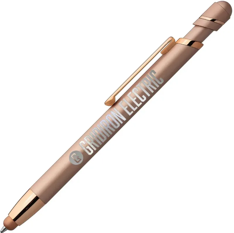 Custom Pluto Softy Metallic Pen with Stylus — view 5