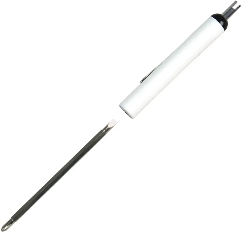 Custom Pocket Screwdriver - Reversible #3-4 Flat Tip #0 Phillips Blade w/Valve Stem Top — view 10