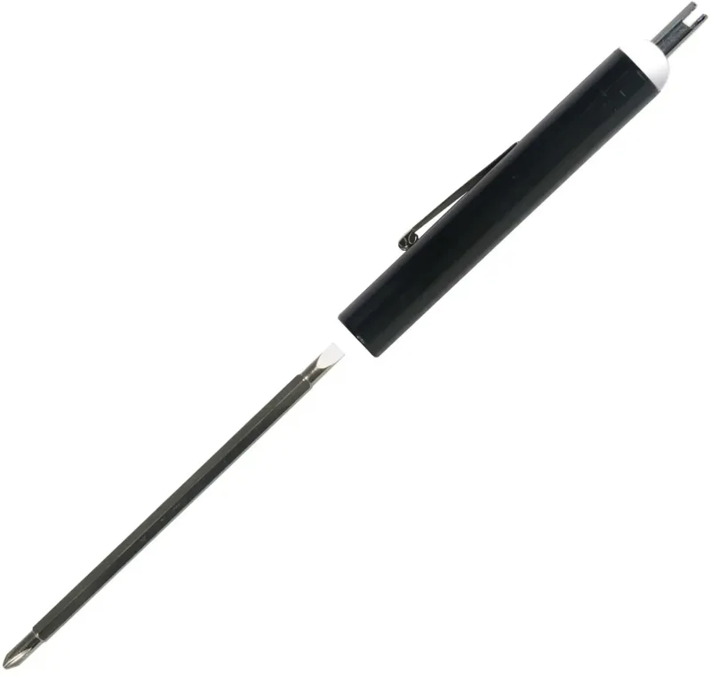 Custom Pocket Screwdriver - Reversible #3-4 Flat Tip #0 Phillips Blade w/Valve Stem Top — view 11